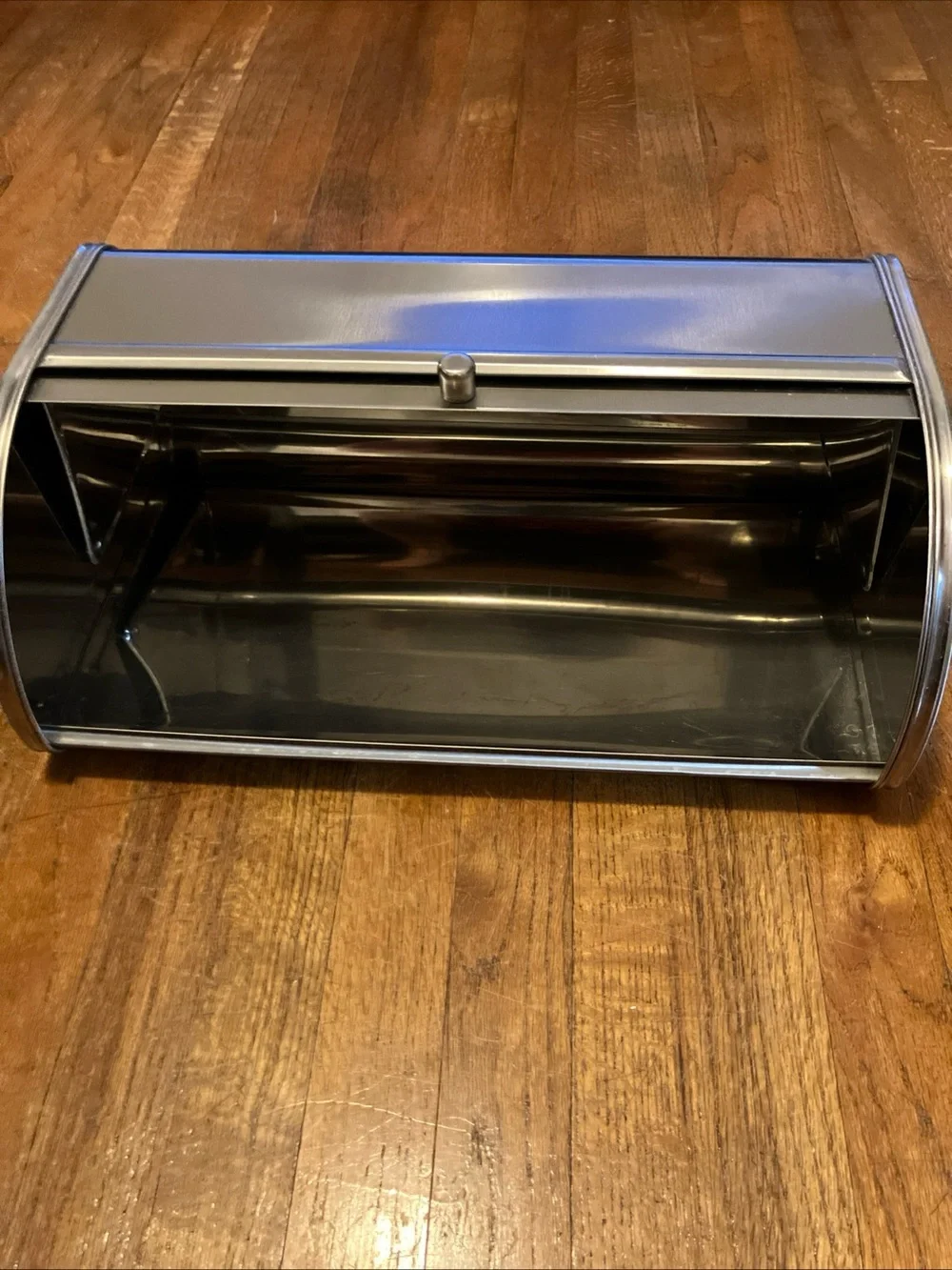 Stainless Steel Roll-Top Bread Box with Decorative Emblem bacardi rum Vintage